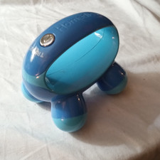 HoMedics Quatro Mini Handheld Massager Battery Operated with 4 Node BLUE, works