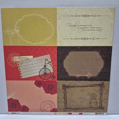 Kaisercraft  ''Remember Me - Adeline'' - 12 x 12 - Scrapbook Paper