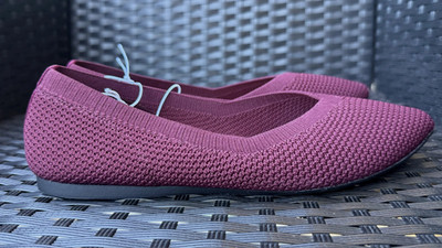 A New Day Claire Women's Knit Washable Ballet Flats Burgundy Size 7.5 NWT