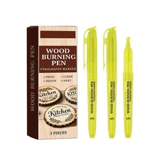 Wood Burning Pen Set DIY Pyrography Art Tool for Wood Crafting QDK