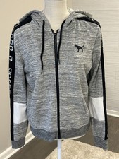 Victoria's Secret PINK Bling Perfect Full Zip Hoodie Grey M