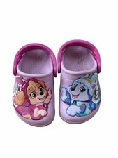 Crocs Toddler Size 6 Pink Paw Patrol Skye Everest Slip On Clogs Sandals