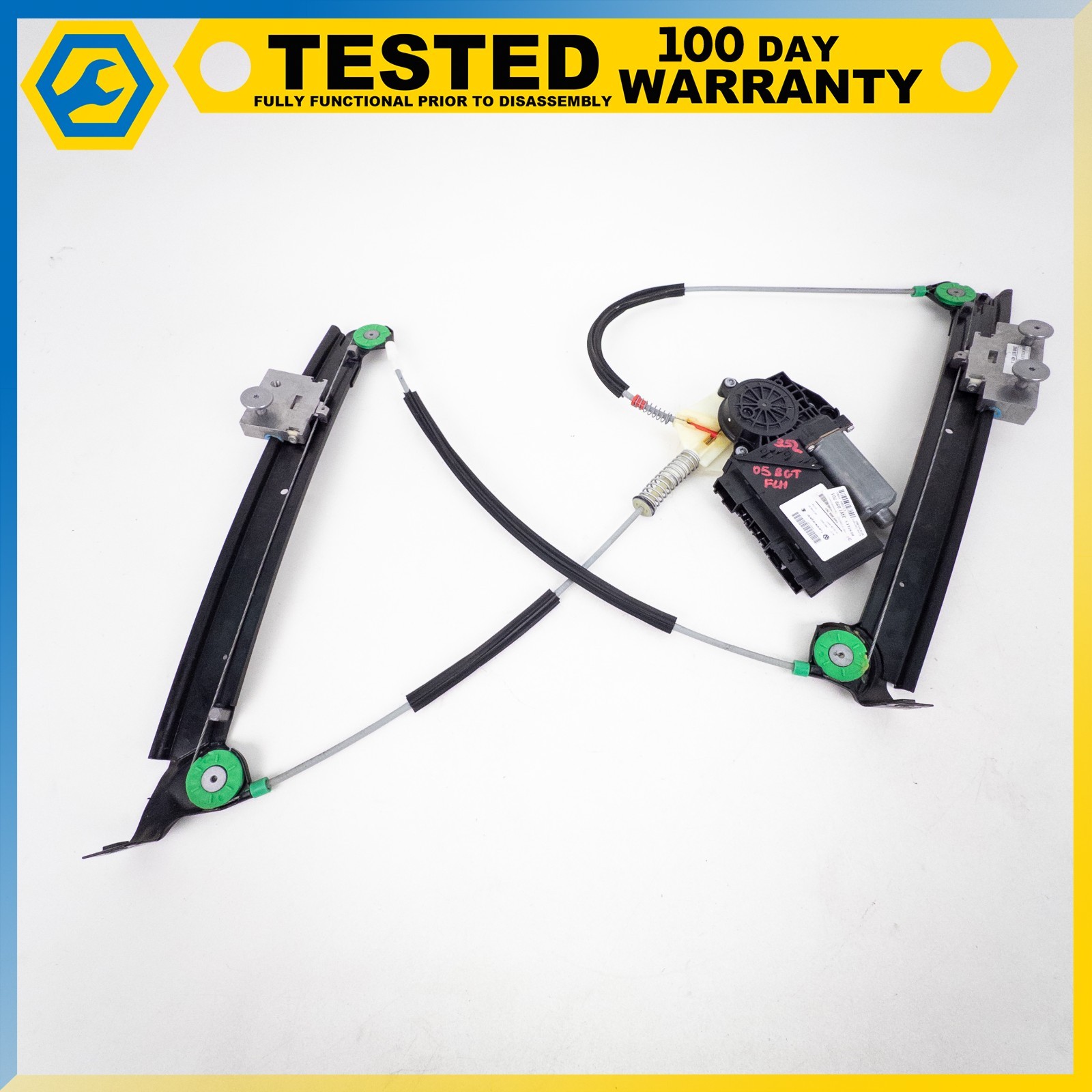 03-07 BENTLEY CONTINENTAL GT COUPE FRONT LEFT DRIVER WINDOW REGULATOR W/MOTOR OE