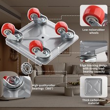 Sollevatore Mobili, Spostare Mobili Pesanti 360 Gradi, Ruote per Mobili.