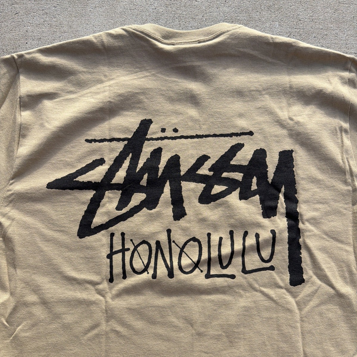 NWT STUSSY HONOLULU Chapter Tee Limited Khaki T-SHIRT Medium | eBay