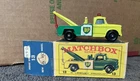 Dodge Wreck Truck Vintage Lesney No. 13 Matchbox with the original box.