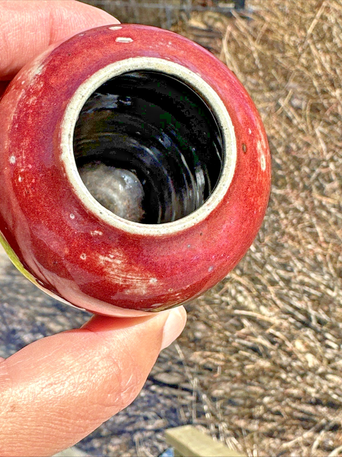 JUGTOWN / WARE ART POTTERY VASE w/ CHINESE BLUE GLAZE, NORTH CAROLINA, c1930-40