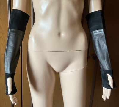 Miss Sixty Damen lange Lederhandschuhe, schwarz, Einheitsgröße Guanti longhi in pelle