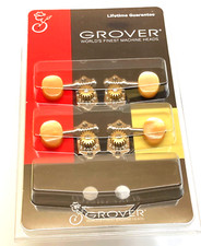 Grover Nickel/Amber Button Sta-Tite 18:1 Geared Ukulele Tuners U99-18NA