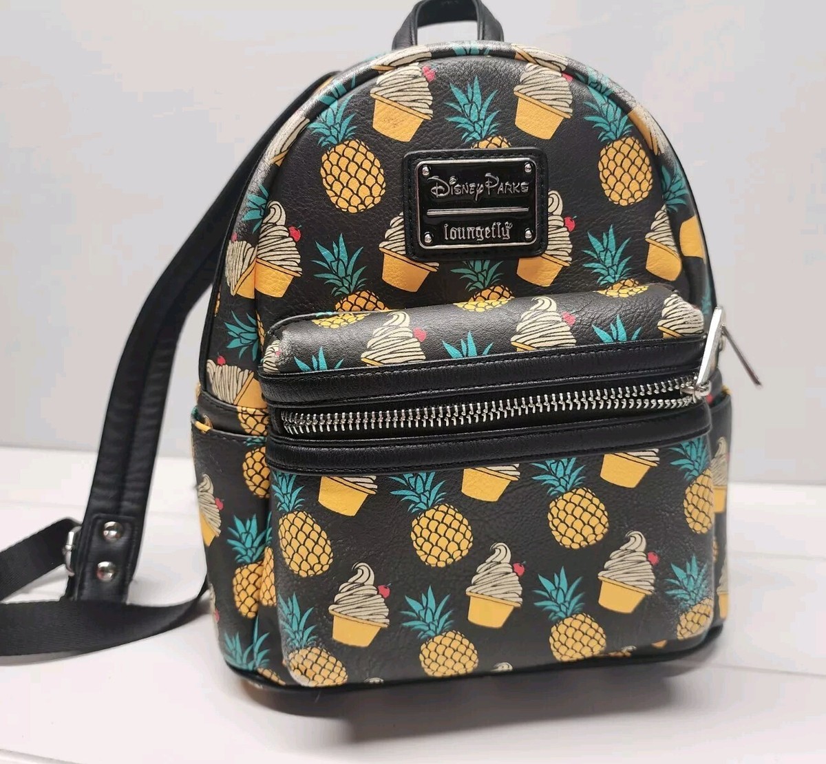 NWT. Loungefly Disney Pineapple Swirl dole whip backpack. Pineapple Dole Whip Loungefly Disney Mini Backpack | eBay main image 4