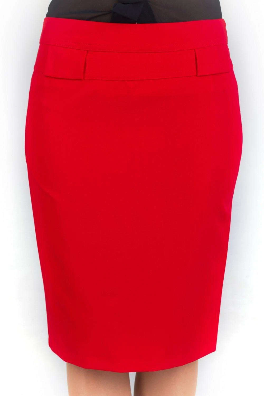 Elegant Fashion Skirt Red With A Cut Fashionable NEW High Quality