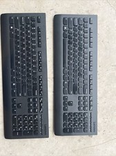 LOT OF 2 - Lenovo Ultra-Slim KBRFBD71 Black Wireless Keyboard - Used