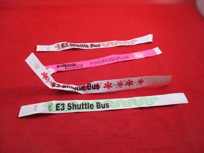 E3 Shuttle Bus & Forza Horizon Xbox 360 Promotional Paper Entry Wristband