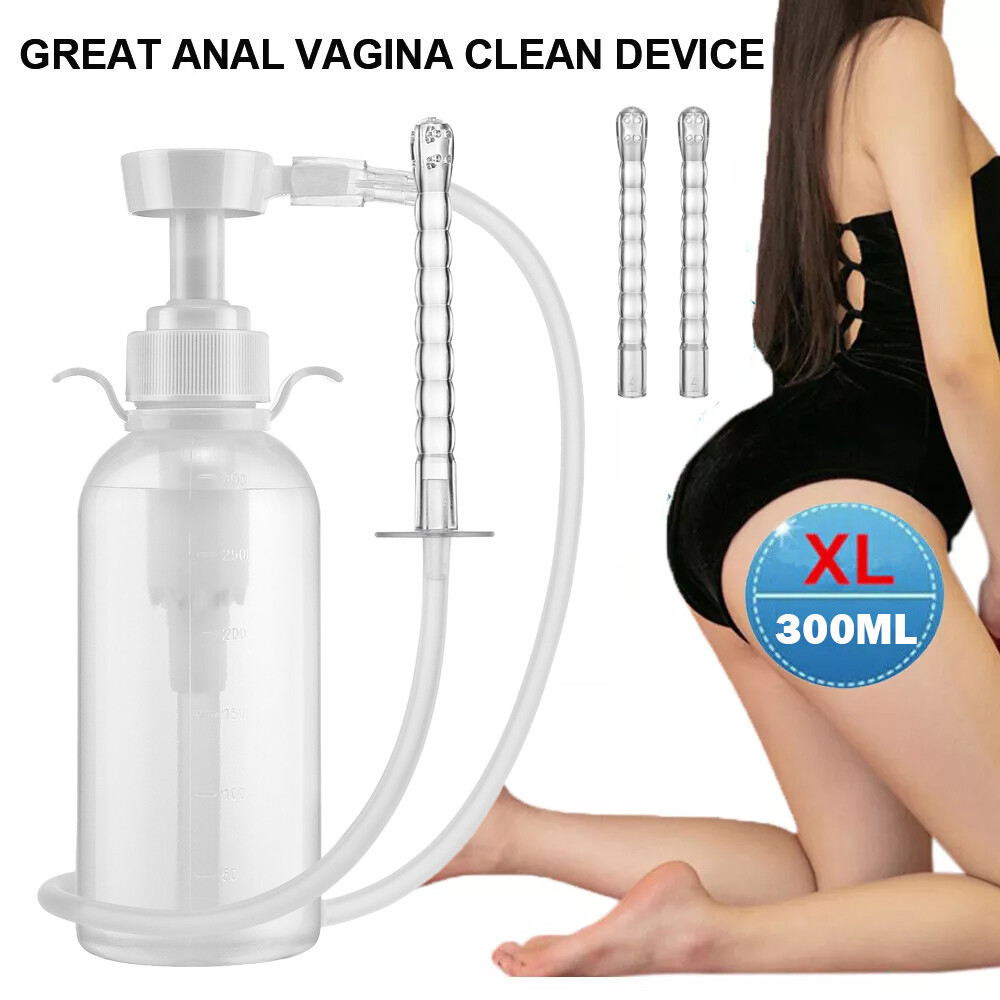 Bouteille De Douche Vaginale/enema 300 Ml Avec Pompe Et Embout - Neuve Avec Emballage, Générique