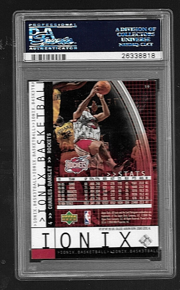 1999 UPPER DECK IONIX BASKETBALL CARD #19 HOF CHARLES BARKLEY PSA 10 POP 4 - Image 4 of 4