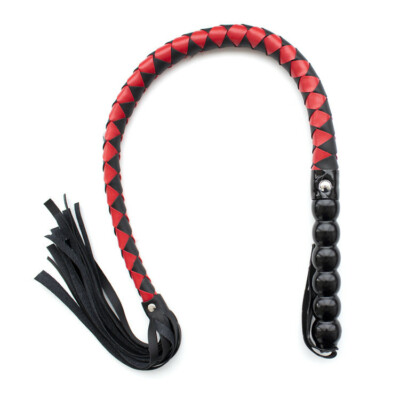 BDSM 80cm PU Leather Flogging Whip Bondage Slap Slash Tassel Fetish Sex Toy 