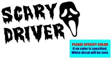 Scary Driver 911 Vinyl decal sticker Graphic Die Cut Car Truck Window 12"