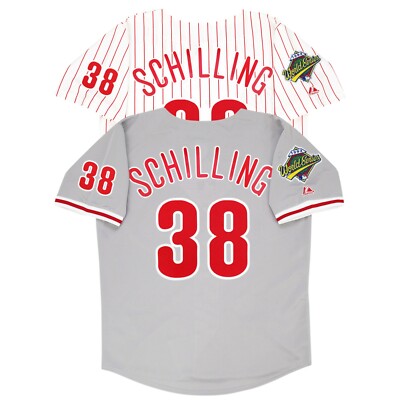 Curt Schilling 1993 Philadelphia Phillies World Series Home Road Men's  Jersey