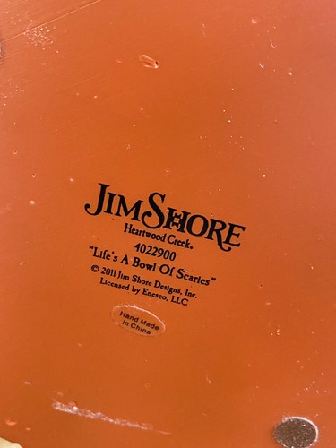 Jim Shore Life’s A Bowl Of Scaries Halloween Ghost Pumpkin Bowl 4022900 mit Box - Bild 9 von 10