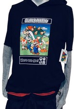 Super Mario Hoodie Boys XL 14/16 Double Layered Video Game Graphic NWT