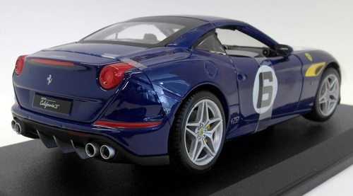 Burago 1/18 Scale Diecast - 18-76104 Ferrari California T 70th Anniversary Blue - Picture 3 of 5