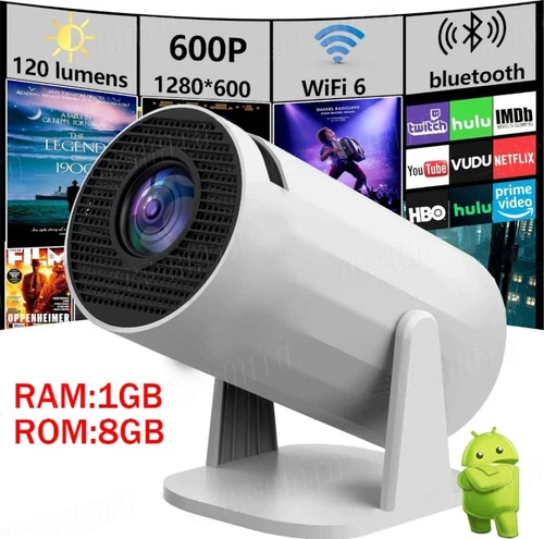 Projector 5G 4K Smart HD LED WiFi Bluetooth HDMI USB Android11 1+16 Home Theater