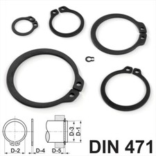 External Circlips Retaining Rings Snap Clip Sizes 3mm<80mm DIN 471 Spring Steel