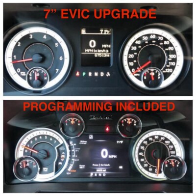 7'' EVIC UPGRADE 2014-2018 & 19-23 Classic Ram Speedometer Cluster w/programming
