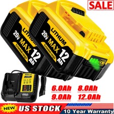 2Pack For DeWalt 20V 20 Volt Max XR 12.0AH Lithium Ion Battery DCB206-2 DCB200-2