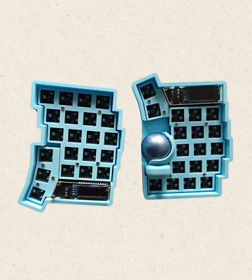 Trackball Wired Spilt Keyboard, 39/47/59 keys, Choc V1/ V2/MX w/o