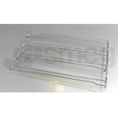 Marel Shop® - Supporto Telaio Laterale Sinistro Griglia per Forno compatibile con Smeg per modelli: A2PYID-6 - A2PYID-8 - A2WH-6