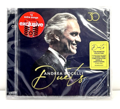Andrea Bocelli Duets CD 30th Anniversary issue w/2 Bonus Tracks Brand New Sealed