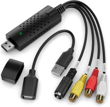 VHS to Digital Converter,RCA USB Audio Video Converter,USB 2.0 Black