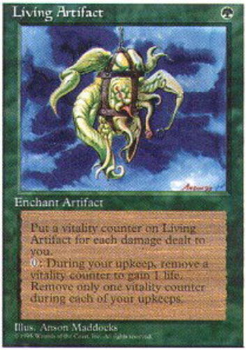 Living Artifact-[4th Edition]-Lightly Played, English-1-Regular-MTG