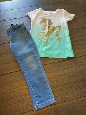 Children's place & Jumping Beans size 4t girls outfit, cute!!