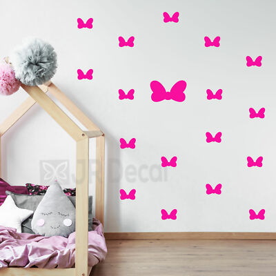 Mädchenzimmer Aufkleber, Schleife Wandsticker, Kinderzimmer Wand, Kinderzimmer Wanddeko