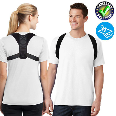 Spinal Support, Back, Shoulder, Neck Pain Relief - Slim Posture Corrector Black