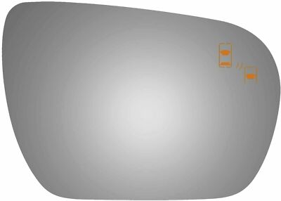 Convex Right Mirror Glass For 16-18 Hyundai Santa Fe W/O BackingPlate