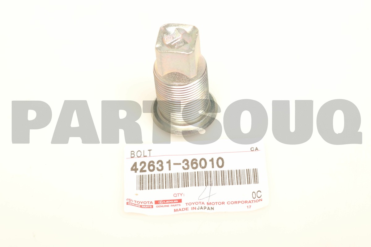 4263136010 Genuine Toyota BOLT, DOUBLE WHEEL STOP, RH 42631-36010