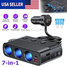 3 Way 12V Car Cigarette Lighter Socket Splitter Power Adapter Charger Outlet