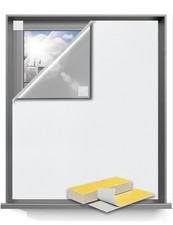 Blackout Curtains 50"x57" Portable Black Out Window Cover with Heat-Resistant...