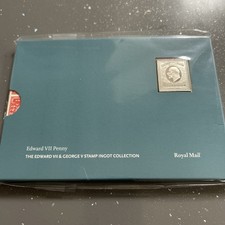 Edward VII Penny - Royal Mail Hallmarked Silver Stamp Ingot  SEALED (314)