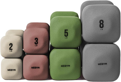 Safegrip Square Dumbbells - Anti-Slip, Secure Weights for Home Workouts