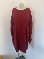 Mango burgundy dress ruched sleeve size L bh25