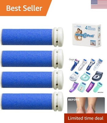 Micro-Pedi Extra Coarse Replacement Rollers - 4 Pack for Perfectly Buffed Feet