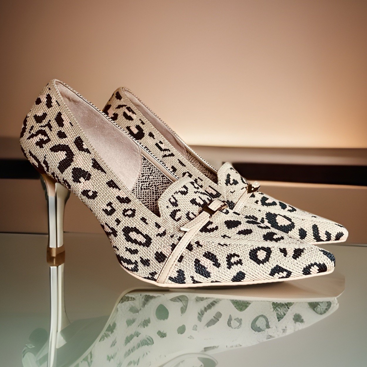 Cosy Island - EliteLoaf Pointed Toe Heels Leopard Size 10 Comfort Stilettos