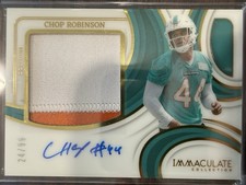 2024 Panini Immaculate Chop Robinson Premium Patch Auto /99 Dolphins PPA-CRN