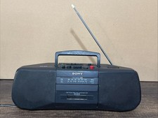 Sony CFS-B15 Boom Portable AM-FM Stereo Radio w/ Cassette Black Tested
