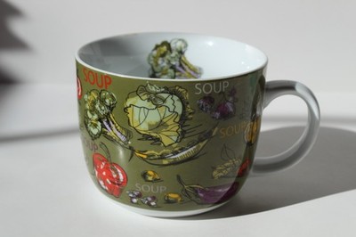 Far East Brokers & Consultants Vegetable Themed 24 oz Ceramic Soup Bowl
