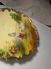 Royal Bayreuth Cabinet Plate Nature Scene Lady Herder Geese Raise Gold Gilt — photo 7